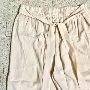 Women Peach Coloured Straight Trousers