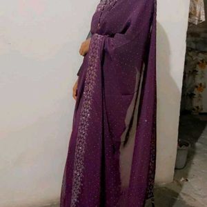 Purple Saree For Women/Girls