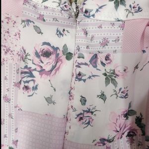 Georgette Printed Pink Frock