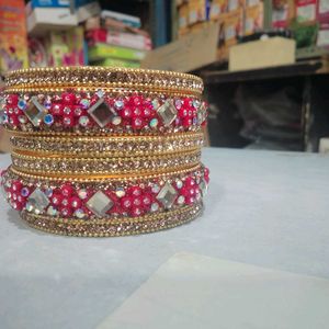 Fancy Brass Bangles Sat