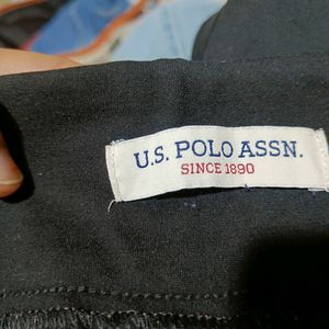 Branded Jet Black Pant From Us Polo Assn.