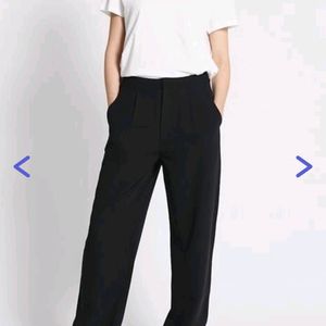 Black Straight Fit Trousers