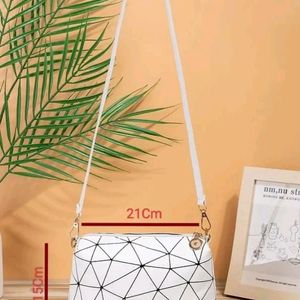 Women White Sling Bag