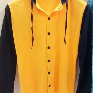 Yellow Black Men's Jacket Shrug