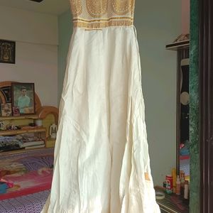 Stitched Sleevless Gown