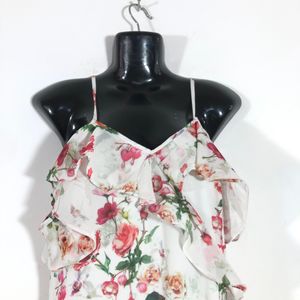 White Printed Dress(Women’s)