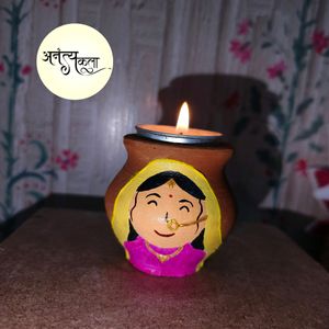 Handpainted Tealight Candle Holder