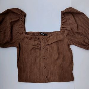 Brown crop top