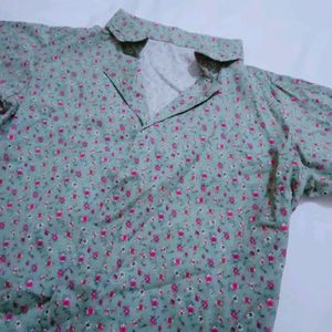 Green Floral Shirt