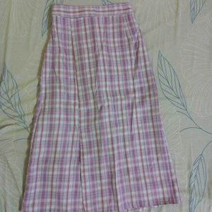 Lavender Checked Skirt