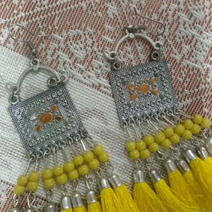 Yellow Colour Earrings.