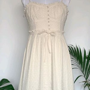 Cottage Core Pinteresty Off White Dress