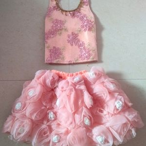 Girls Top And Skirt Set