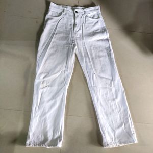 Women High-waist White Jeans