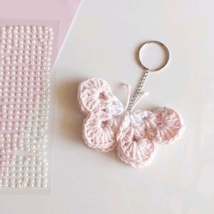 Cute Crochet Butterfly Keychain!