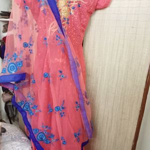 New Onion Pink Long Anarkali