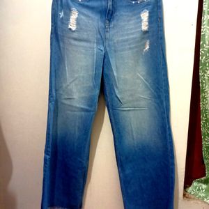 Women Flared Ribbed Jeans