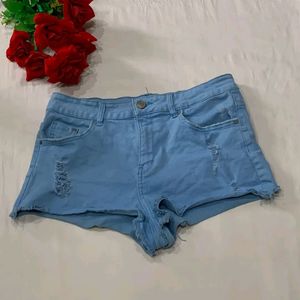 Blue Denim Shorts