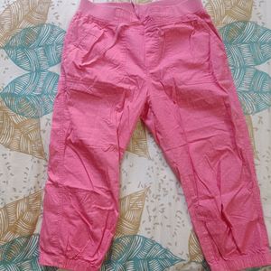 3/4th Pink Polka Dot Joggers