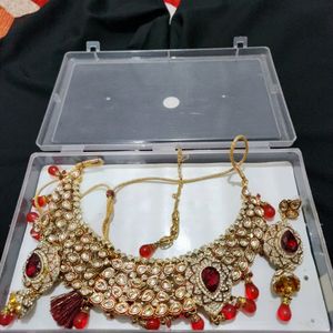 Red Color Stone Bridal Jewellery