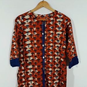 Brown Printed Kurta (Women's)