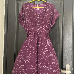 Cute Purple polka dot dress