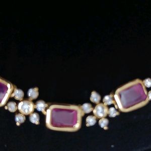 Avon Brand New Branded Ruby Necklace Set