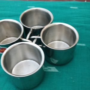 Double Wall Steel Cups 4nos