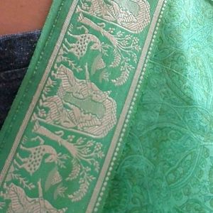 PURE BALUCHARI SILK SAREE ( No Blouse)