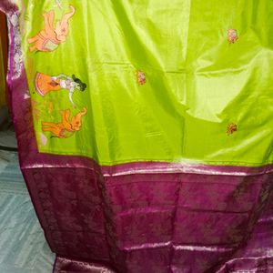 Art Silk Saree With Blouse Pices Good Design