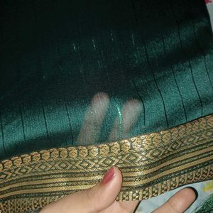 Dark GREEN Gorgett SAREE💫❤️