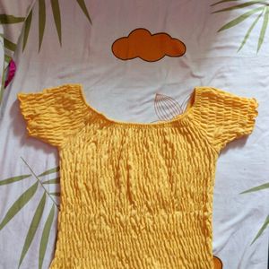 Yellow Smocked Top