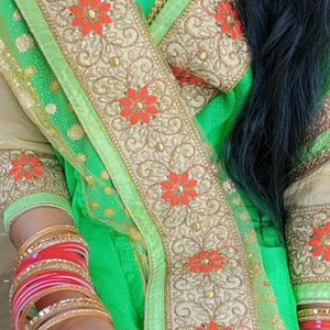 Wedding Saree +Plazo Free