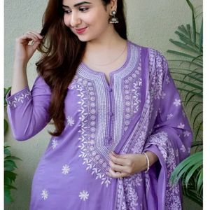 Embroidered Women 3 Piece Kurta Sets XXL