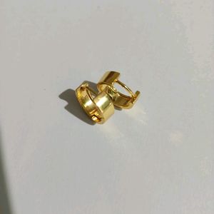 Golden Coloured Round Earrings