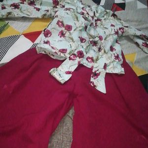 Set Of Top And Palazzo Pant For Girl's Clothing