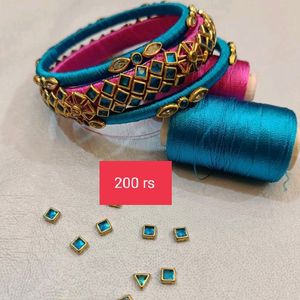 New Silk Thread Bangles Set