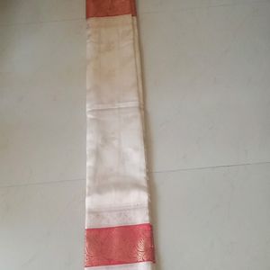 Art Silk Saree_red And White