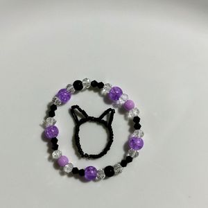 Kuromi Aesthetic Jewellery~✩°｡⋆⸜ 💜🖤✮