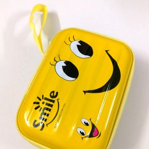 Smiley Aluminum Headphone Pouch