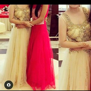 heavy Golden Net  Gown