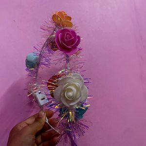 Flower Designed Hair Band With Lights