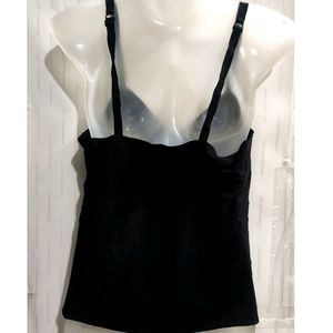 Black Fitted Top For Women's