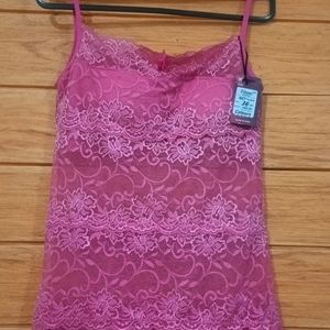 Lightly Padded Camisole In Net Fabric