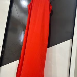 Slit Cut Stripped A-line Dress