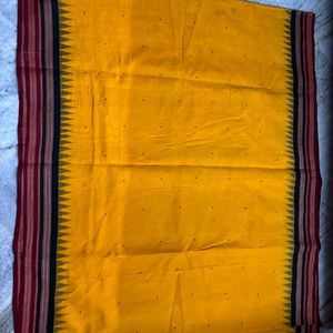 Double Border Cotton Bomkai Saree