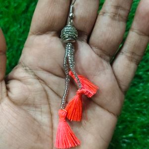 Bead And Tassel Earrings