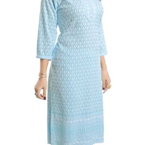 💦 Aqua Fresh Colour Embroidered Kurta