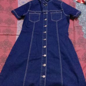 Blue denim dress, bust- 36 inches