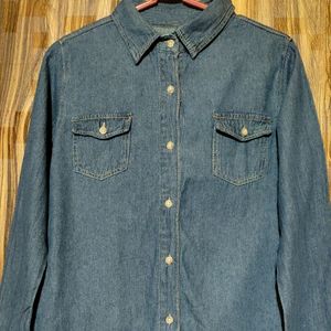 Unisex Denim Button Long Sleeve Shirt